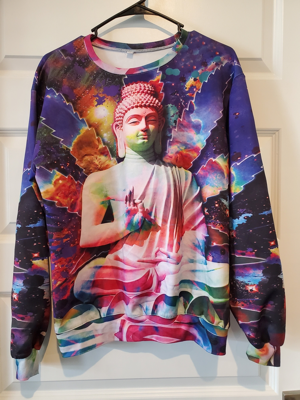 Unbranded Men's Multicolor Buddha Print Sweatshirt
